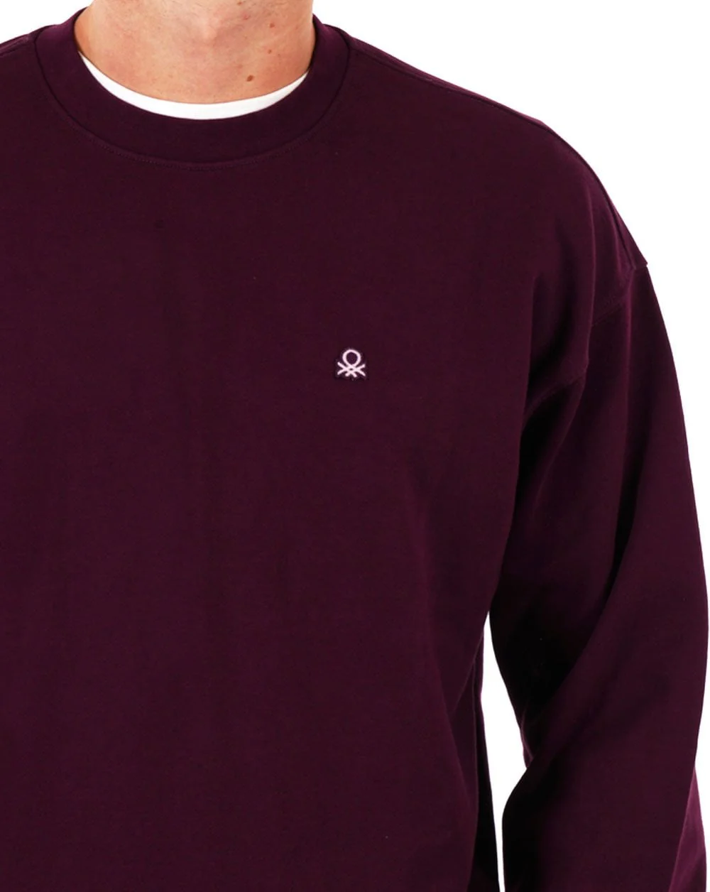 Benetton Logo Sweatshirt Plum - Image 2