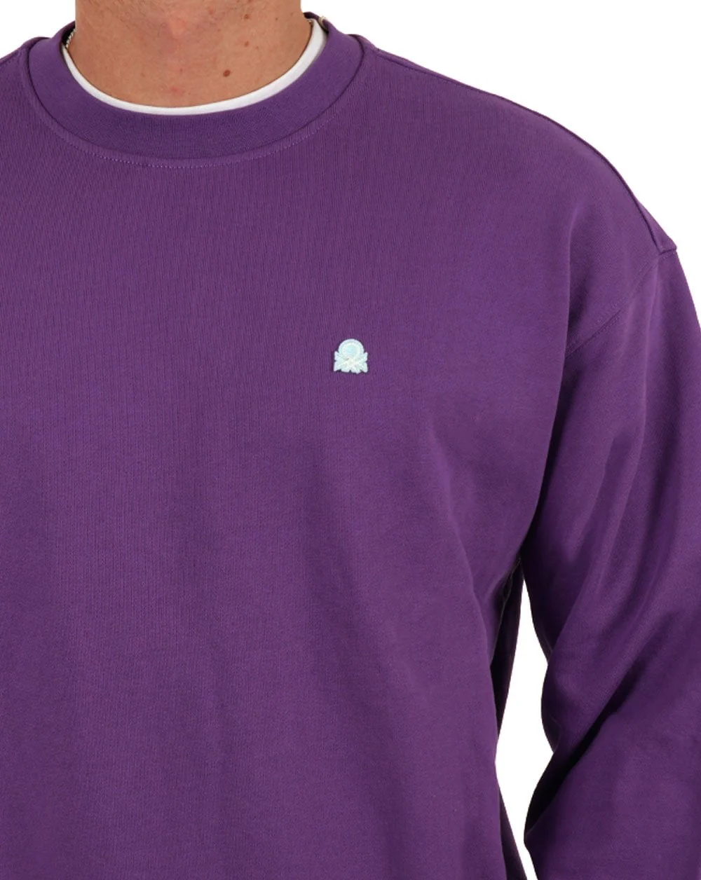 Benetton Logo Sweatshirt Purple Iris - Image 2
