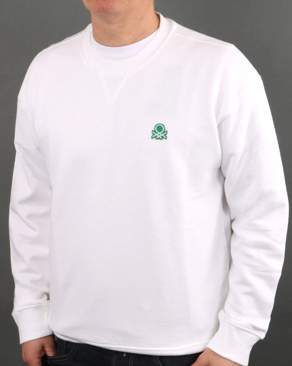 Benetton Logo Sweatshirt White