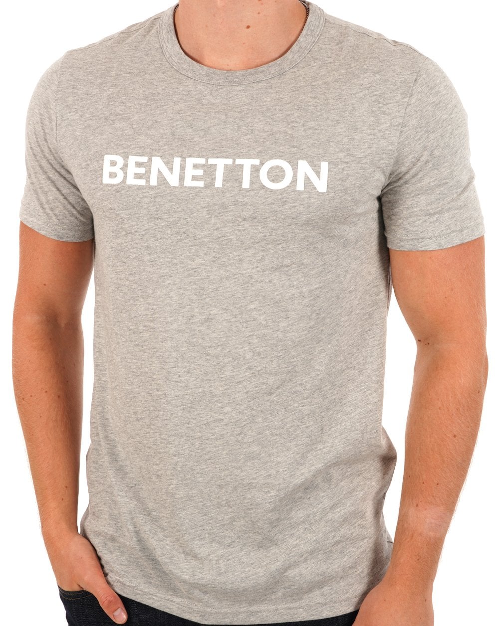 Benetton Logo T-shirt Grey
