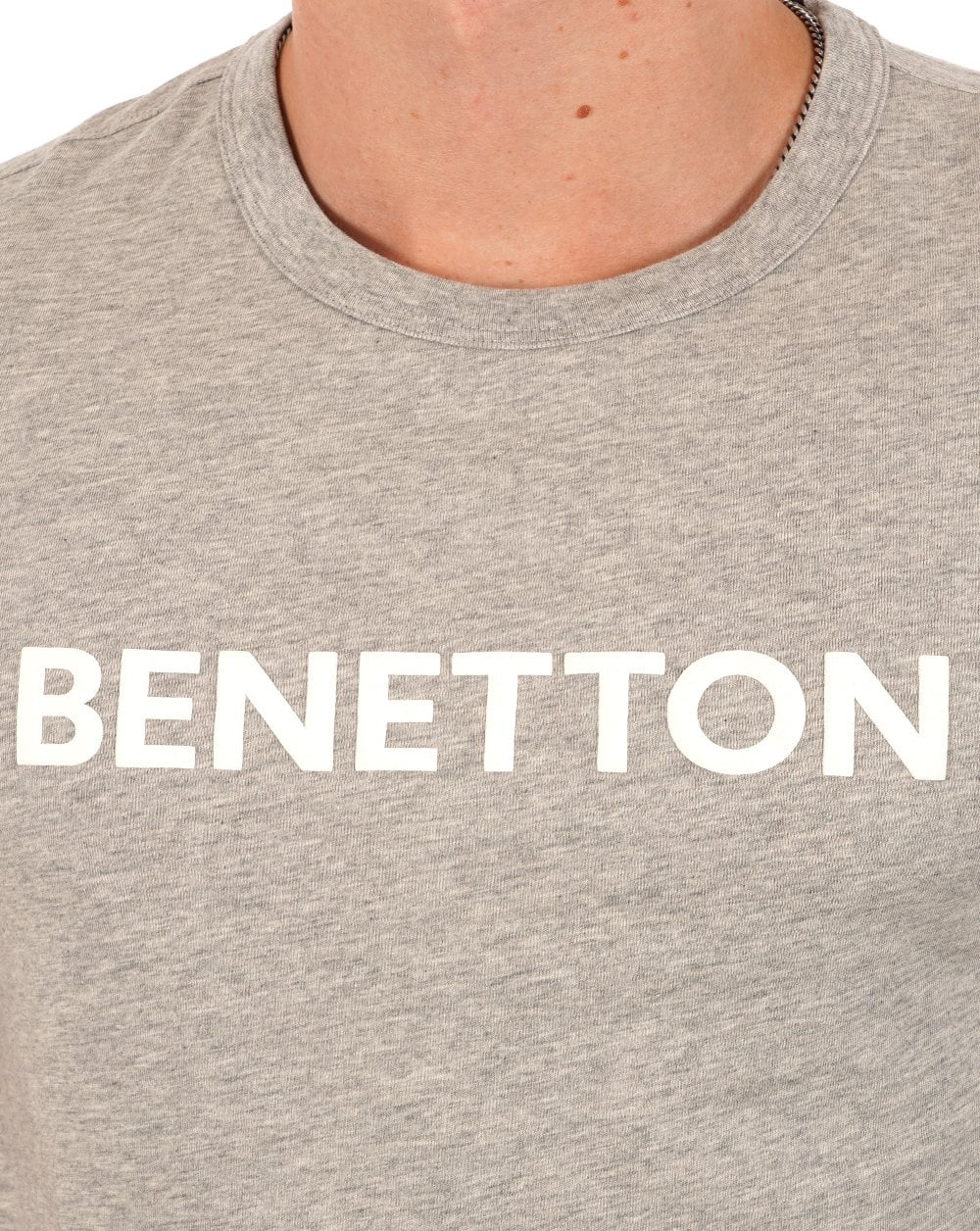 Benetton Logo T-shirt Grey - Image 2