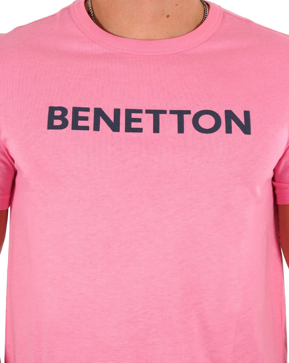 Benetton Logo T-shirt Pink - Image 2