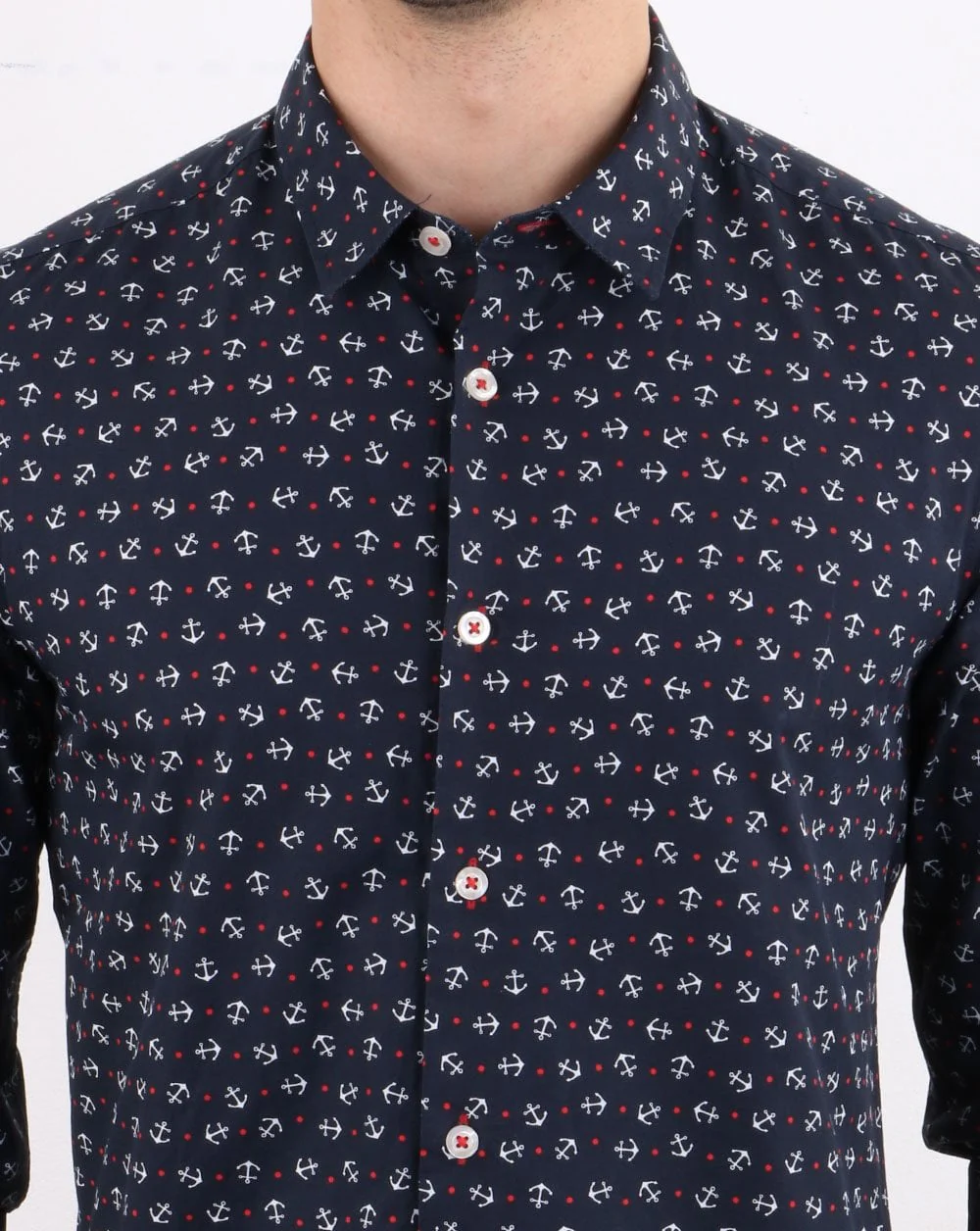 Benetton Long Sleeve Shirt Navy - Image 2