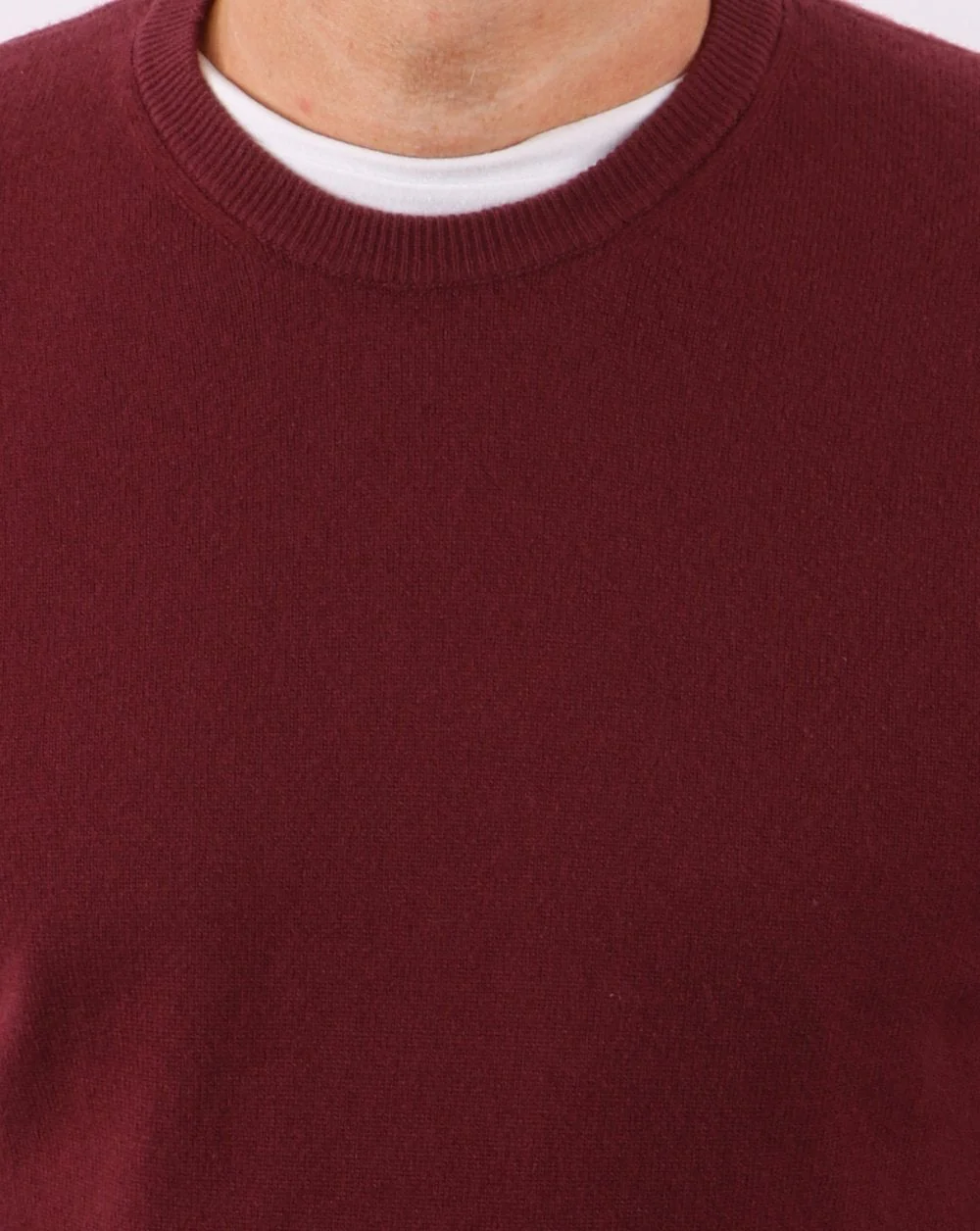 Benetton Merino Wool Jumper Burgundy - Image 3