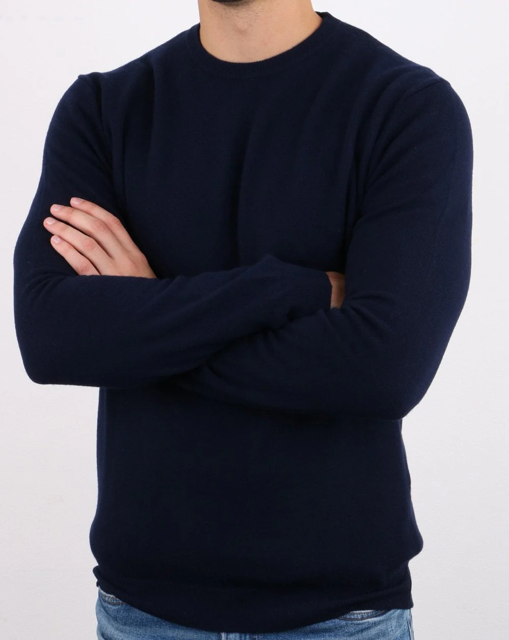 Benetton Merino Wool Jumper Navy - Image 2