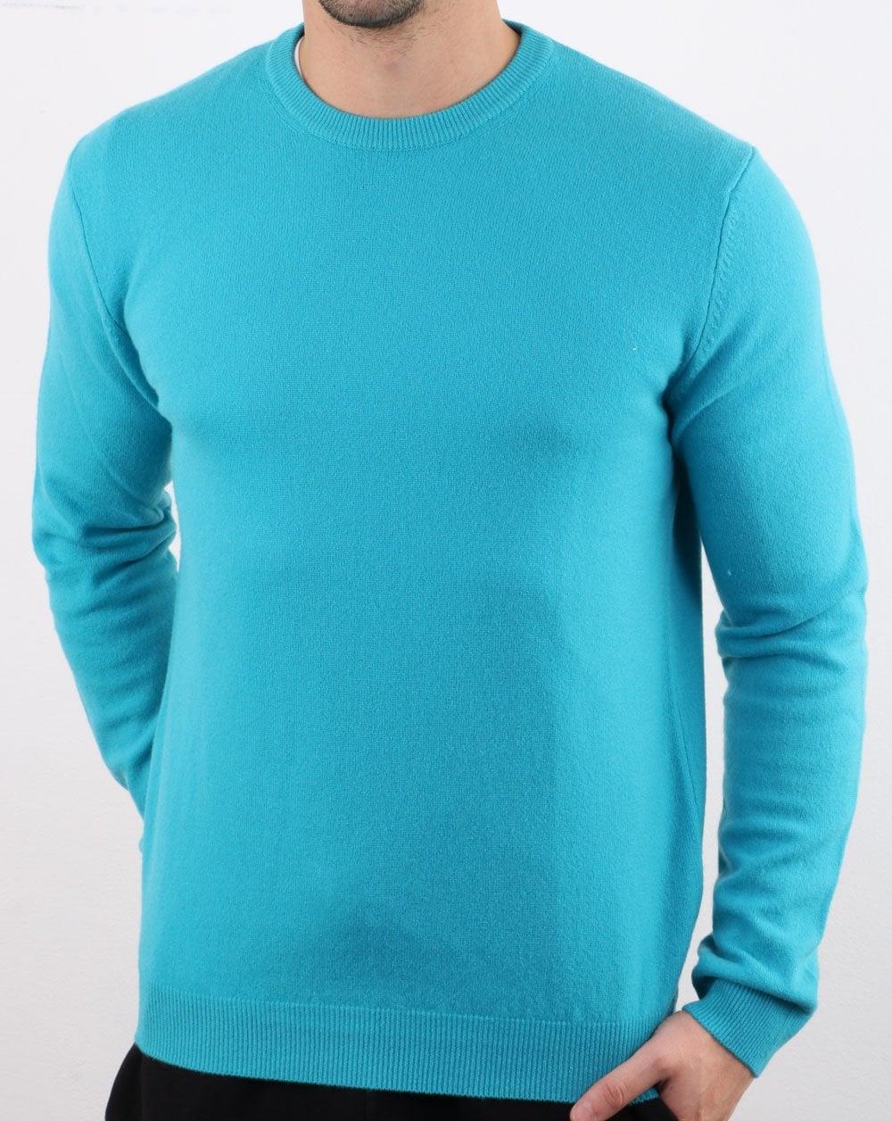 Benetton Merino Wool Jumper Teal - Image 3