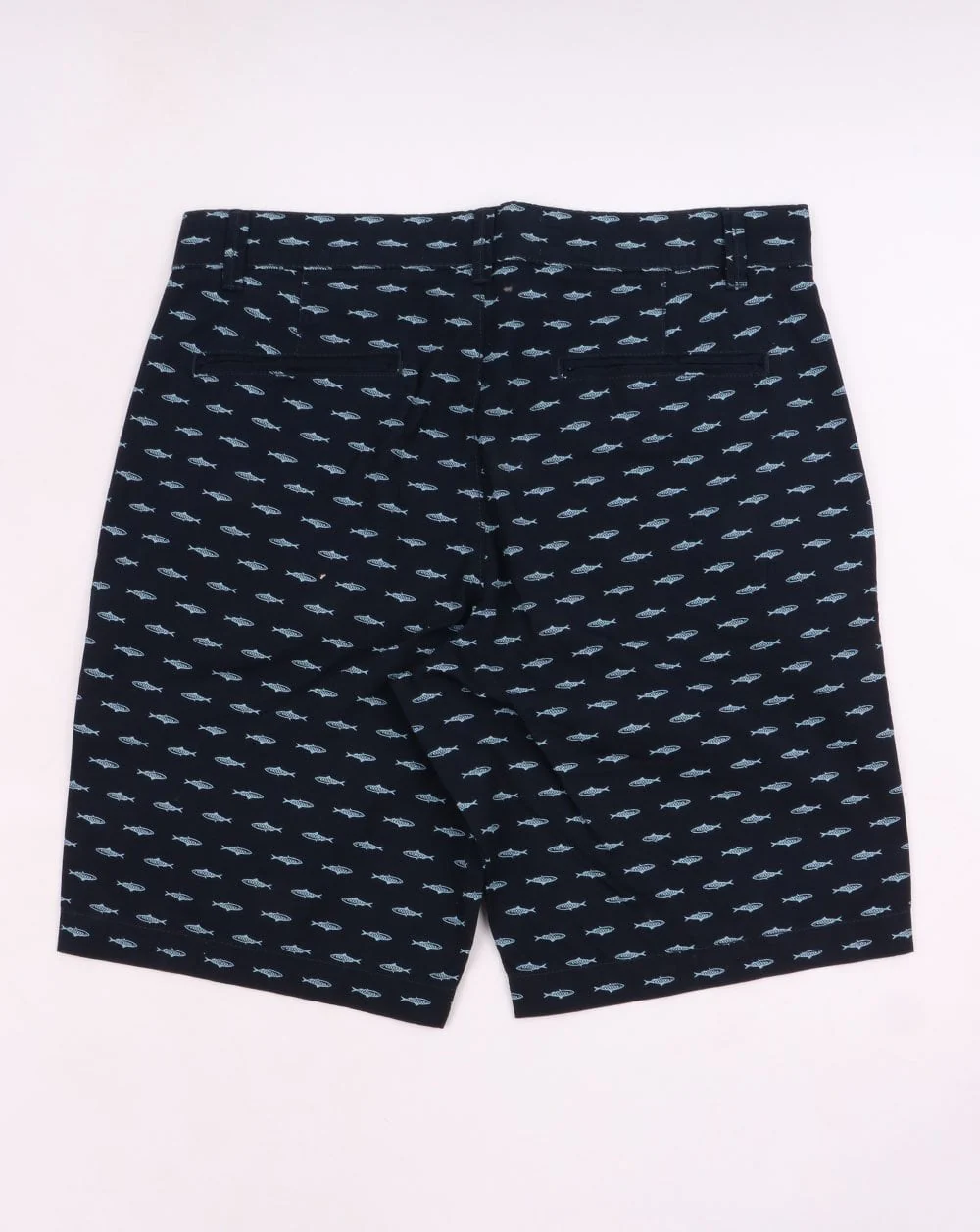 Benetton Pattern Chino Shorts Navy - Image 3