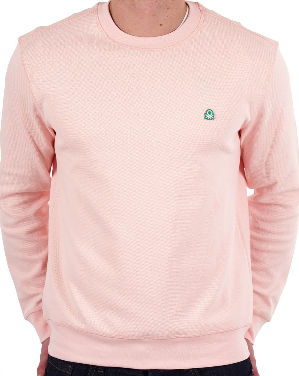 Benetton Pique Sweatshirt Salmon Pink - Image 3