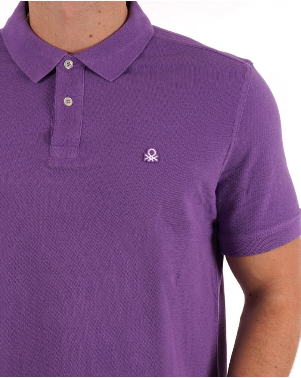 Benetton Polo Shirt Blackcurrant - Image 2