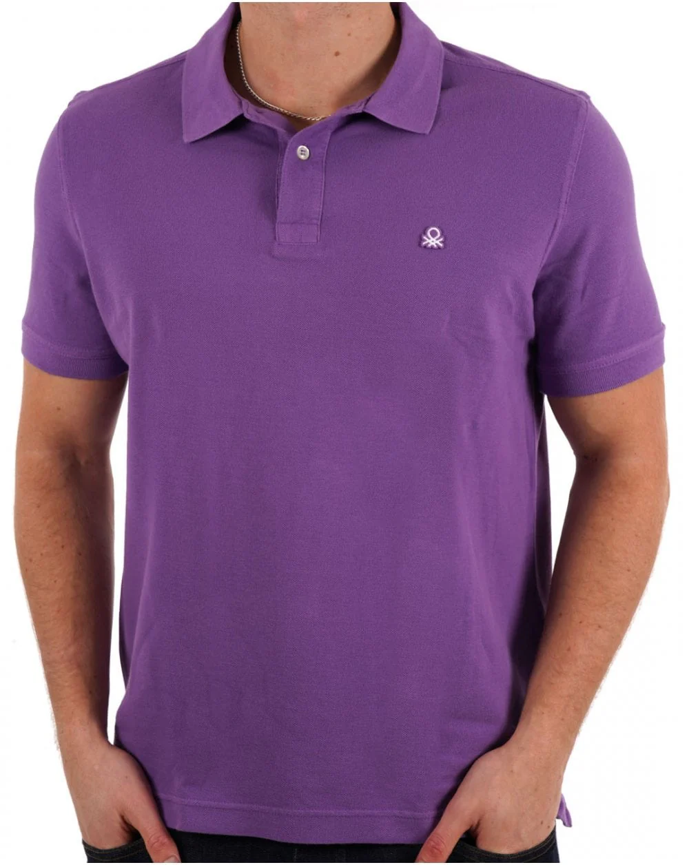 Benetton Polo Shirt Blackcurrant - Image 3