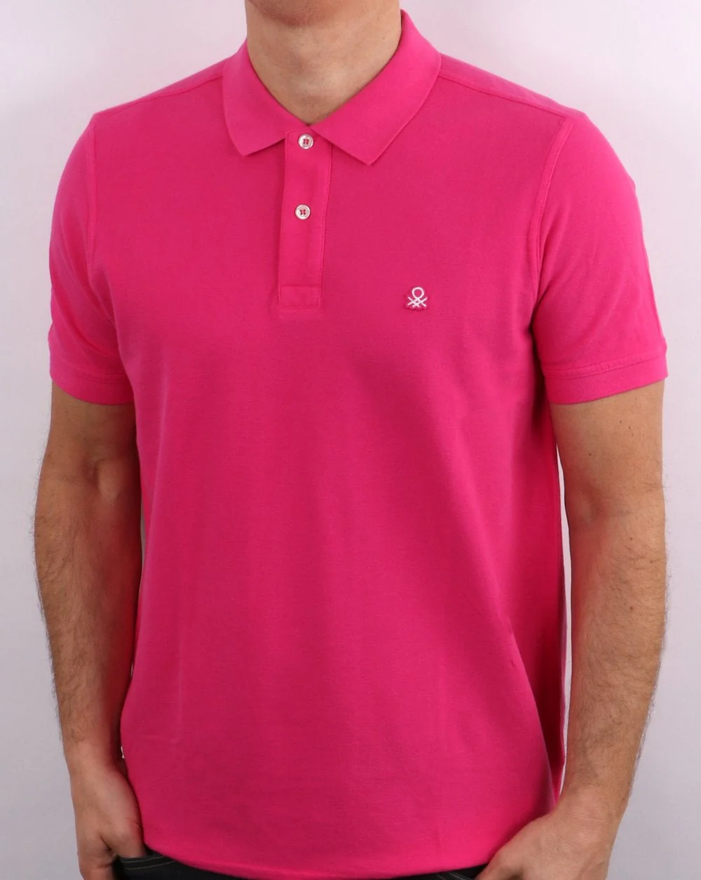 Benetton Polo Shirt Crimson Pink