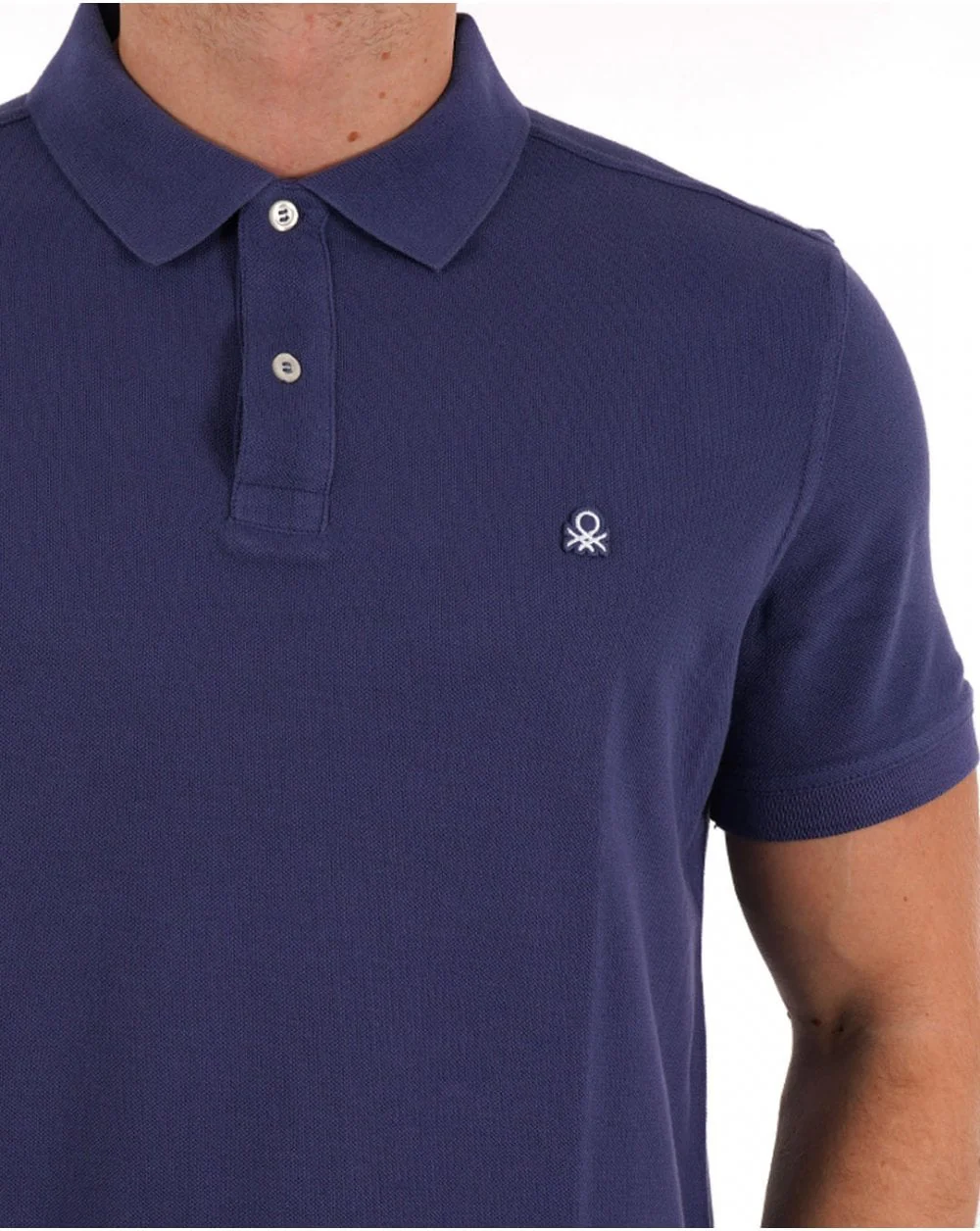 Benetton Polo Shirt Dark Blue - Image 2