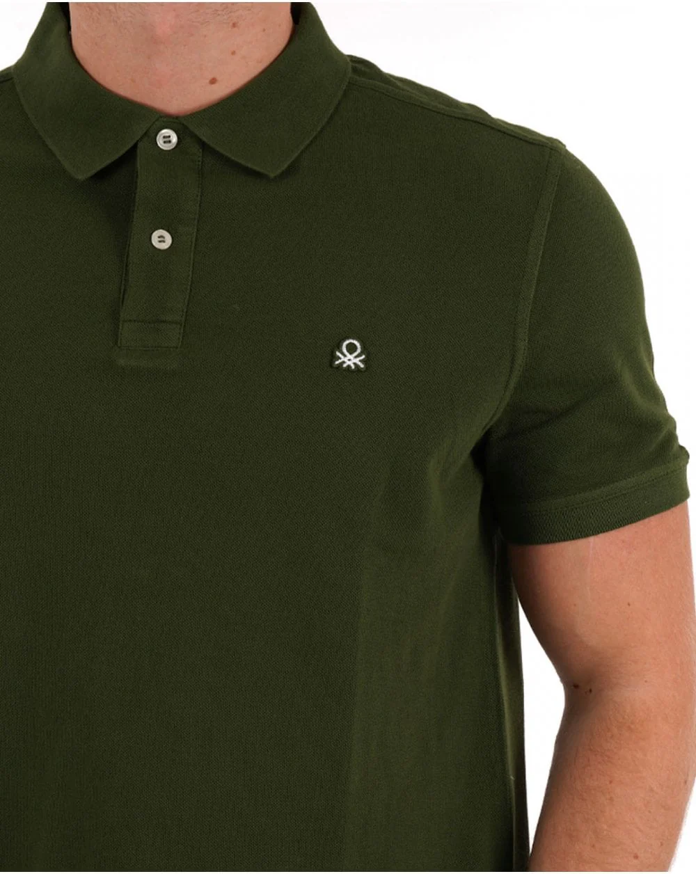 Benetton Polo Shirt Dark Forest - Image 2