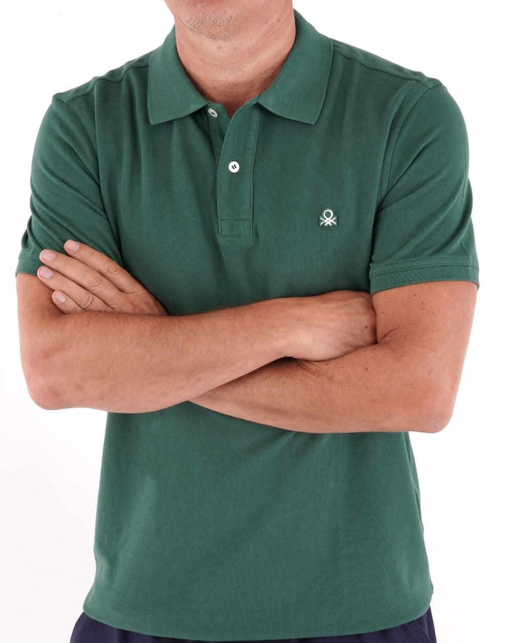 Benetton Polo Shirt Dark Green - Image 4