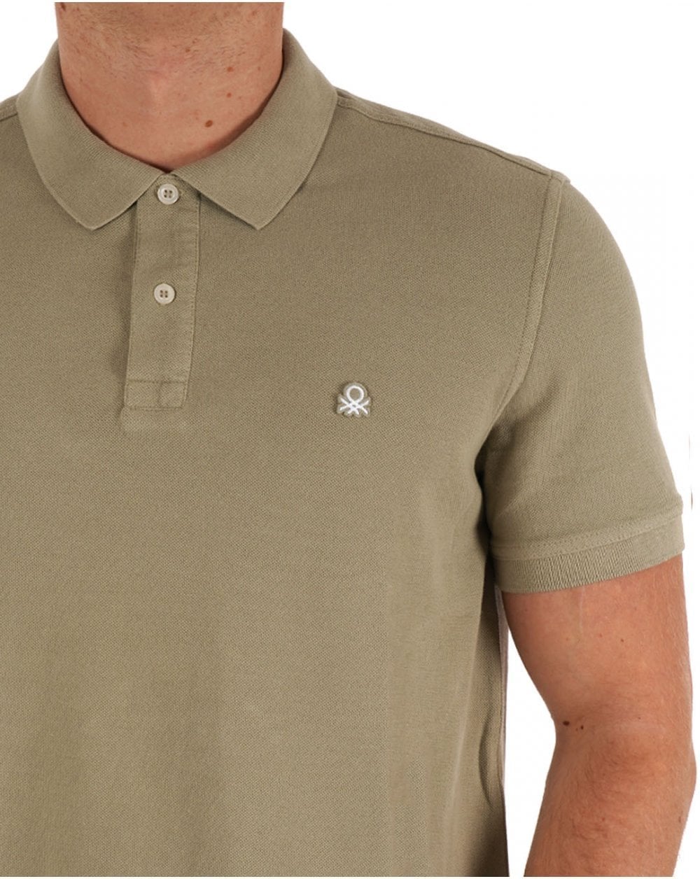 Benetton Polo Shirt Dark Stone - Image 2