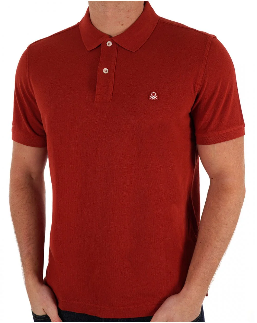 Benetton Polo Shirt Deep Red