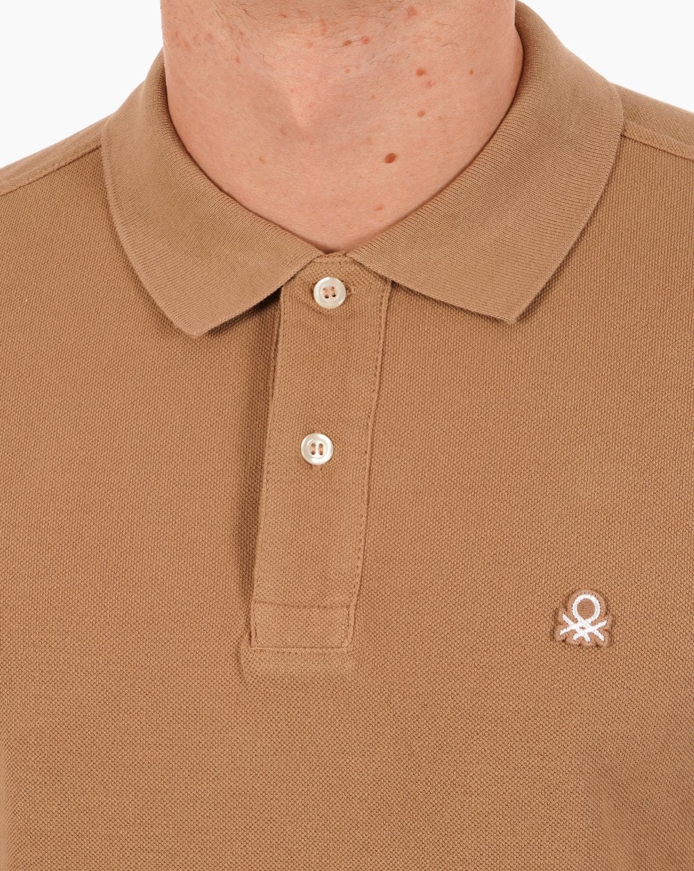 Benetton Polo Shirt DK Sand - Image 2