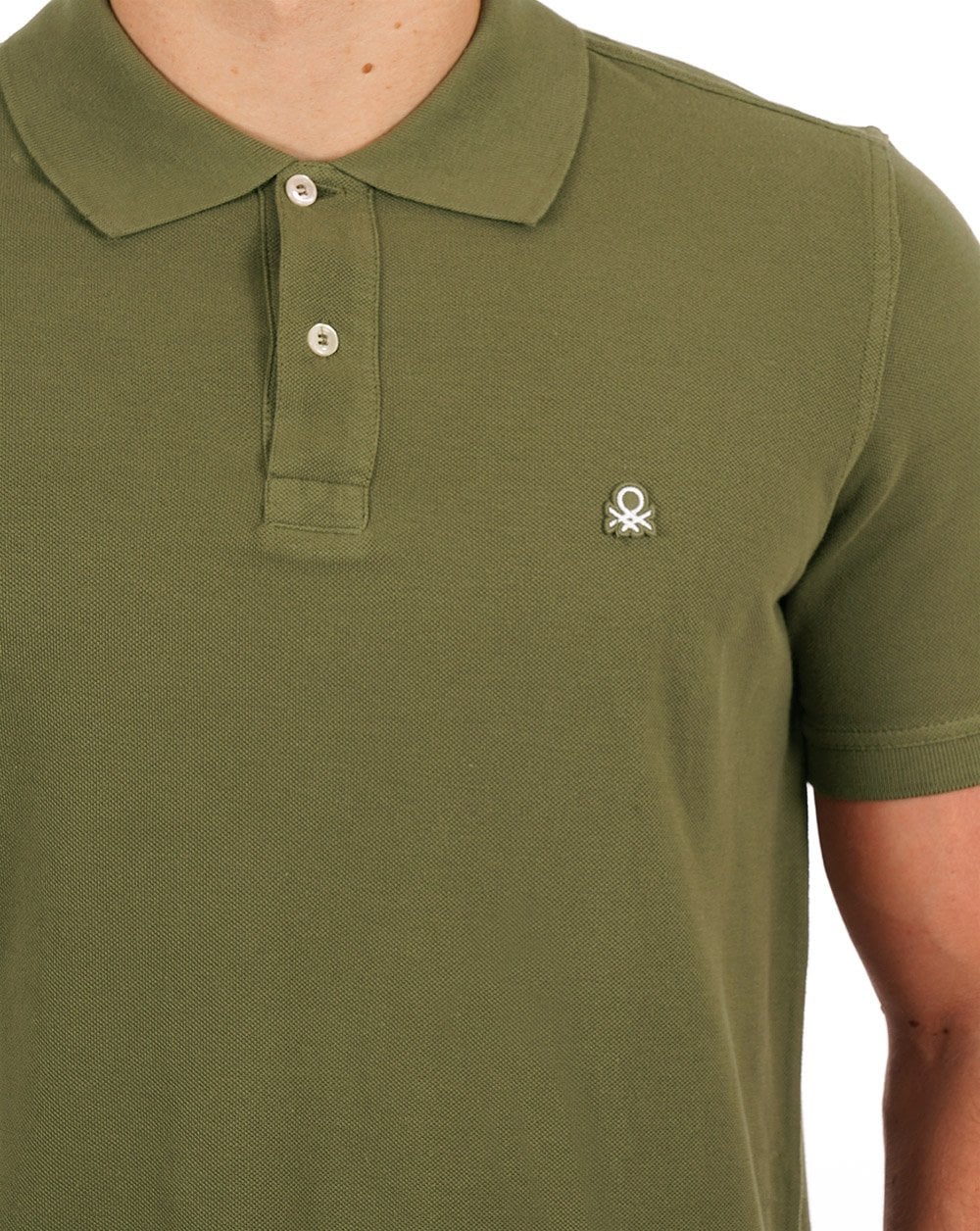 Benetton Polo Shirt Khaki - Image 2