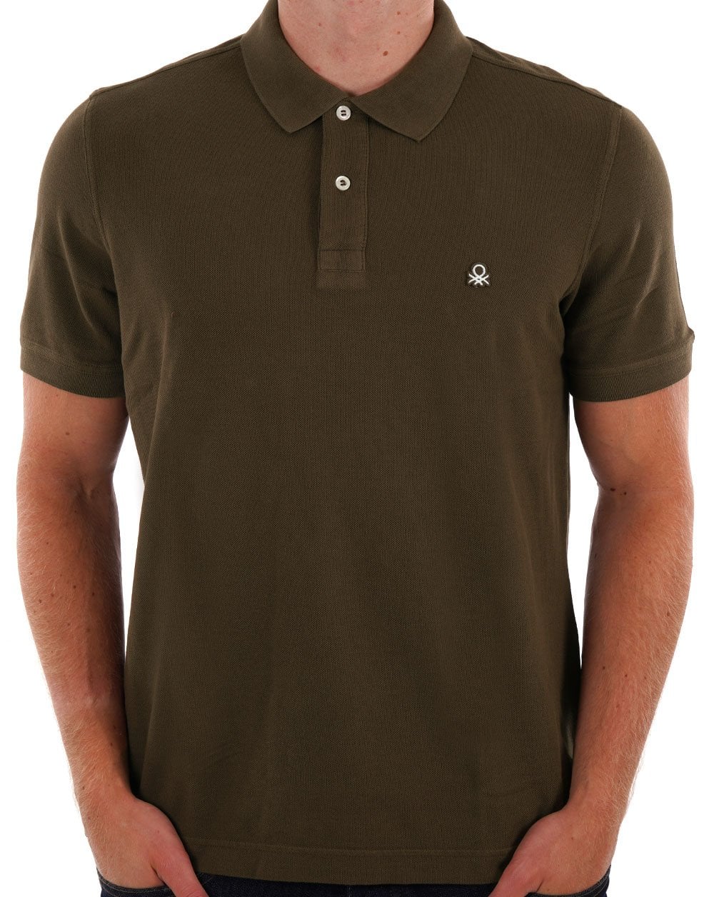 Benetton Polo Shirt Khaki Brown