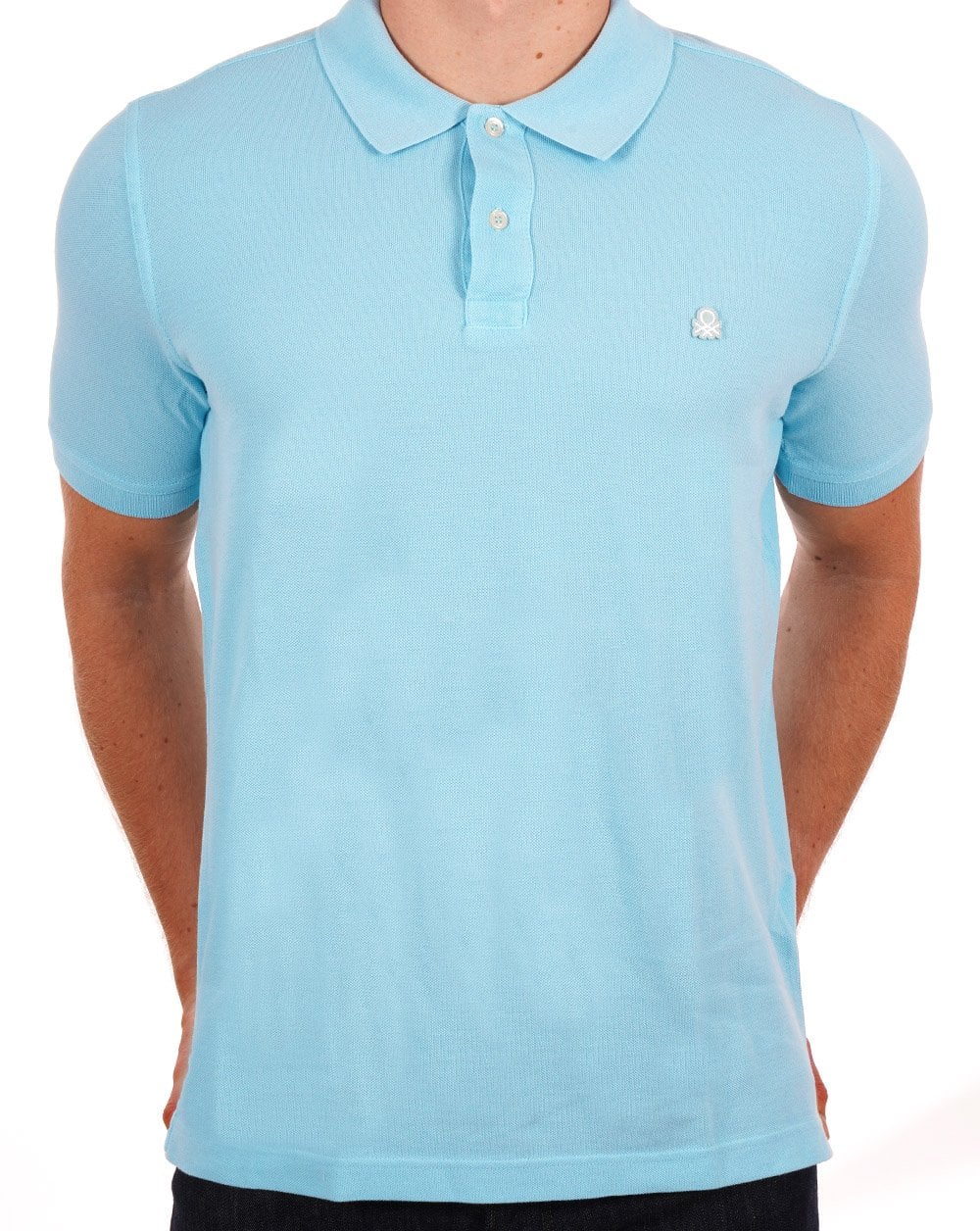 Benetton Polo Shirt Light Blue