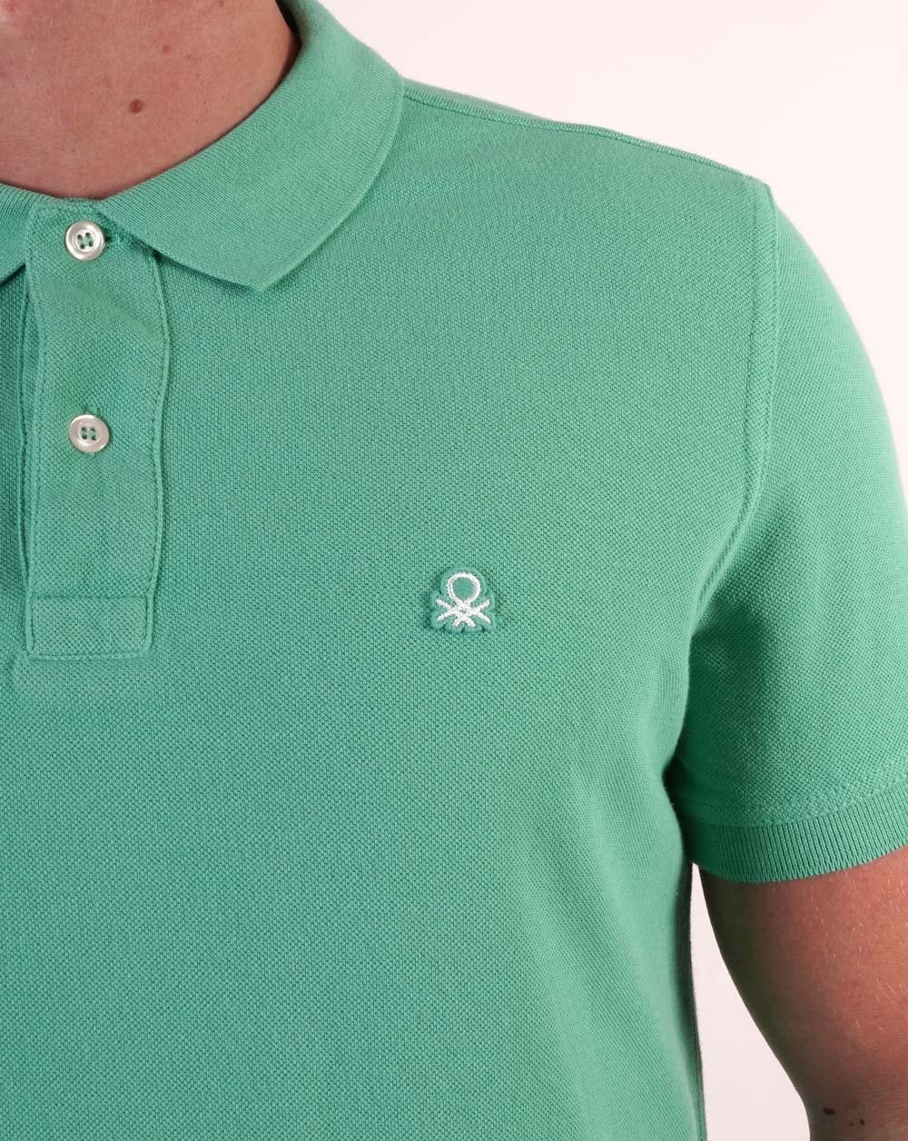Benetton Polo Shirt Light Green - Image 2
