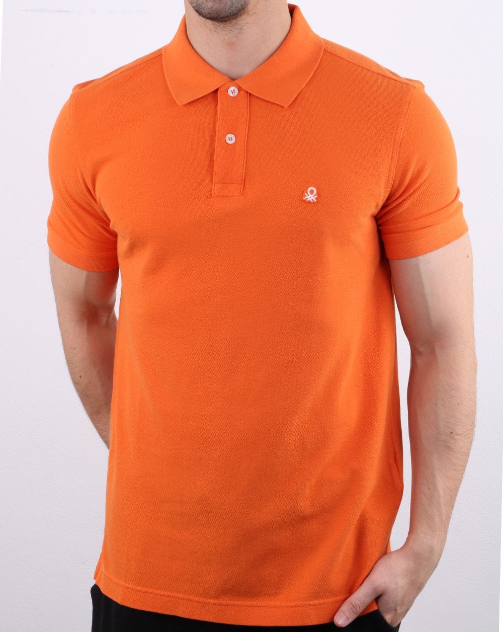 Benetton Polo Shirt Orange - Image 2