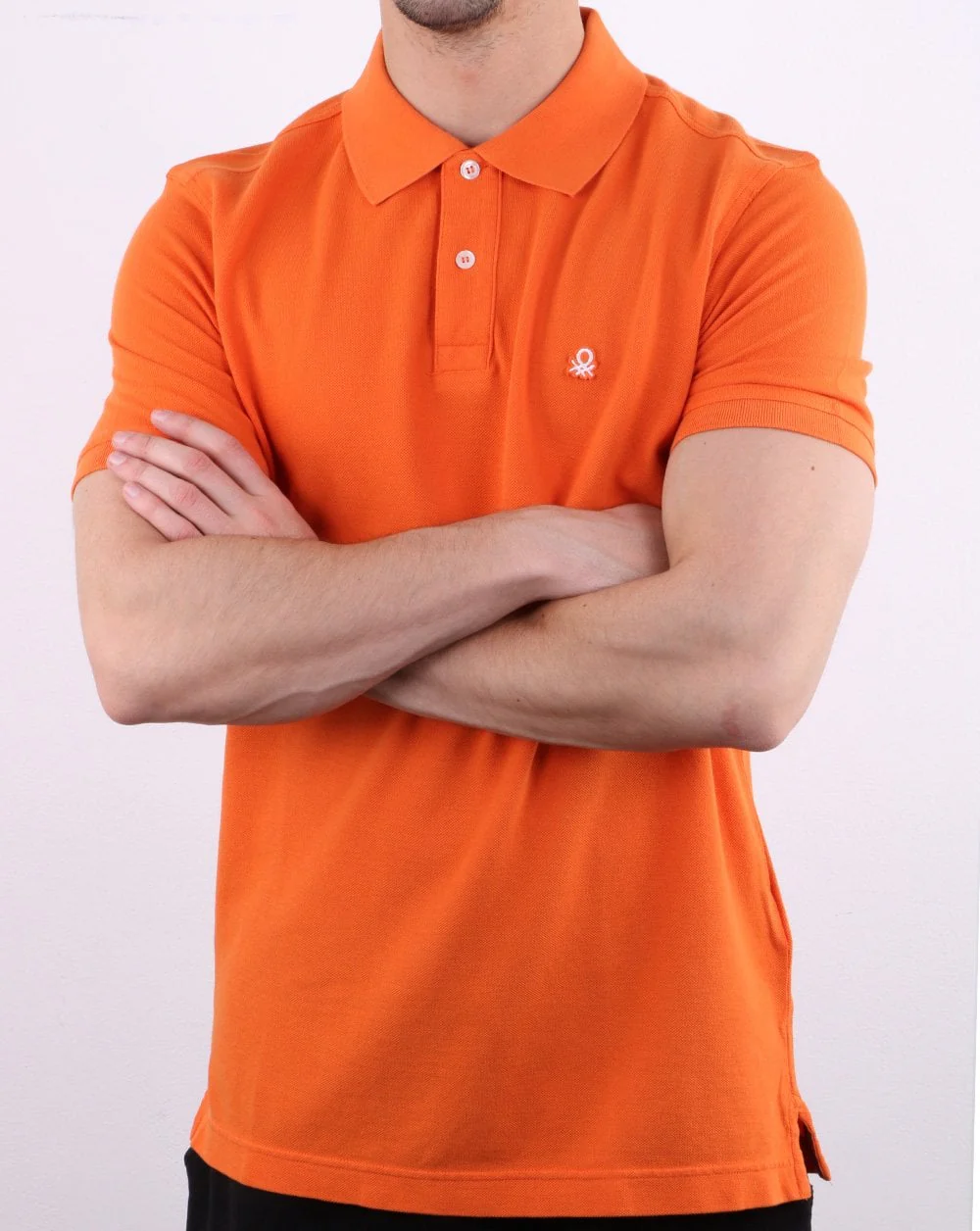 Benetton Polo Shirt Orange - Image 3