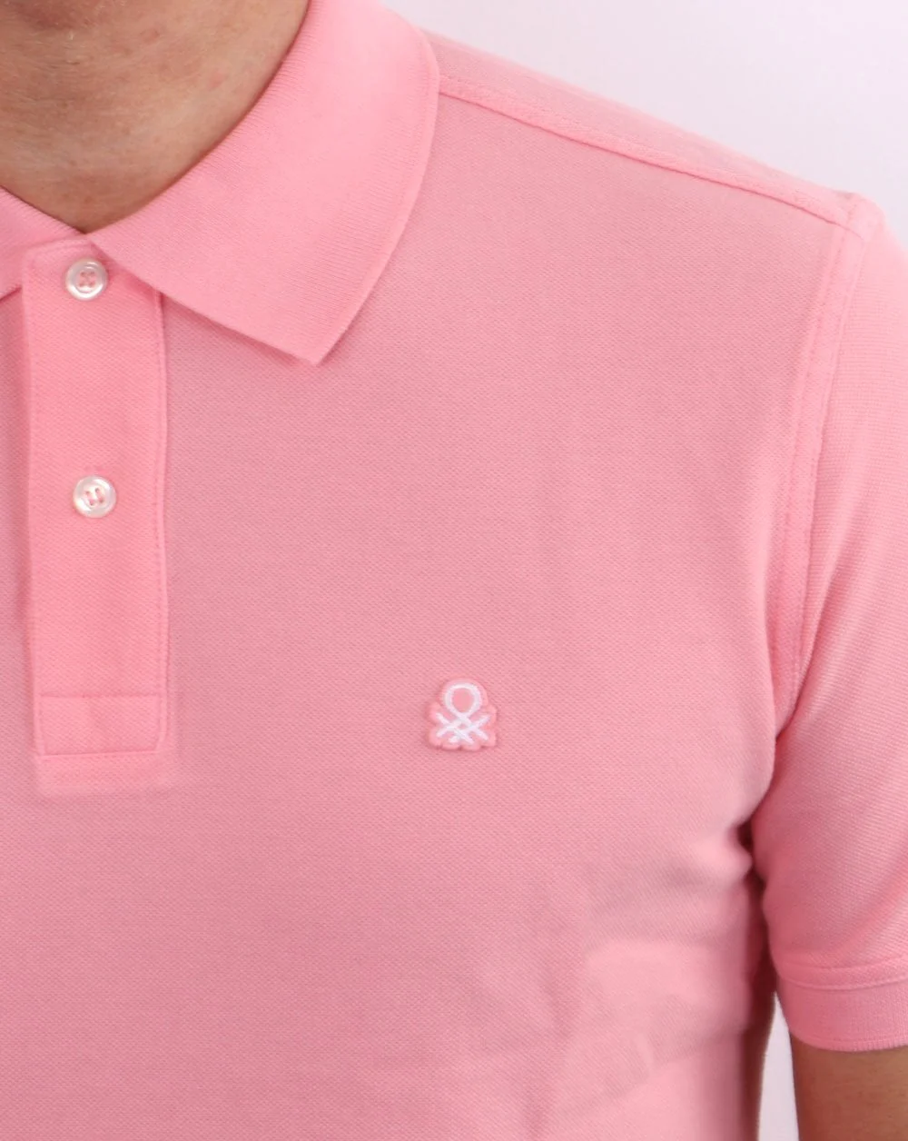 Benetton Polo Shirt Pink - Image 2