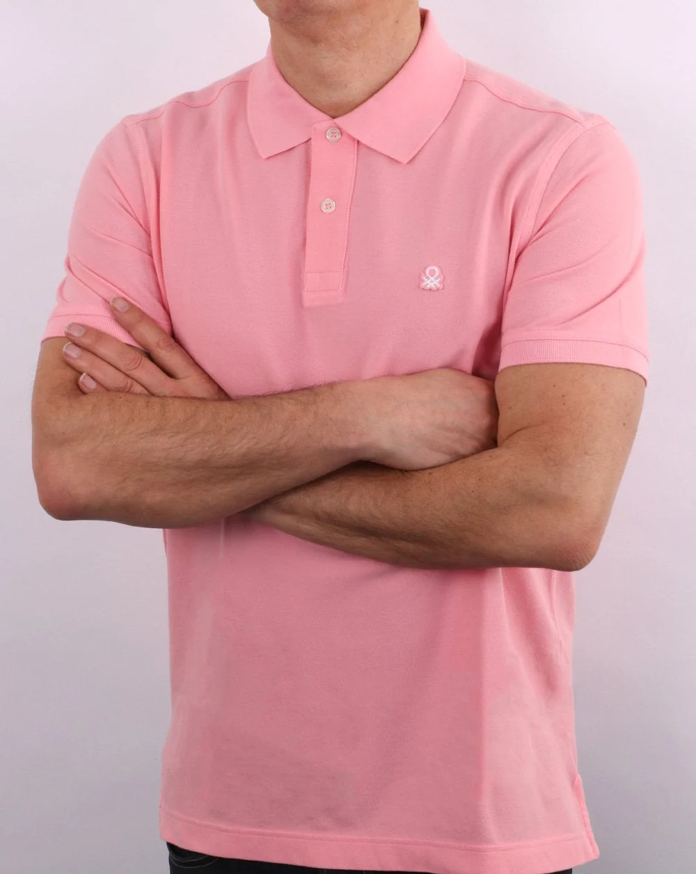 Benetton Polo Shirt Pink - Image 3