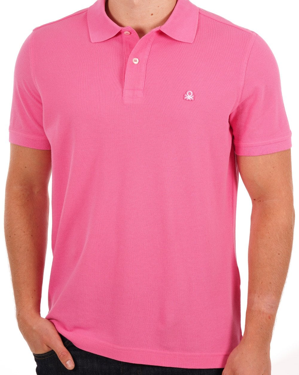 Benetton Polo Shirt Pink - Image 3