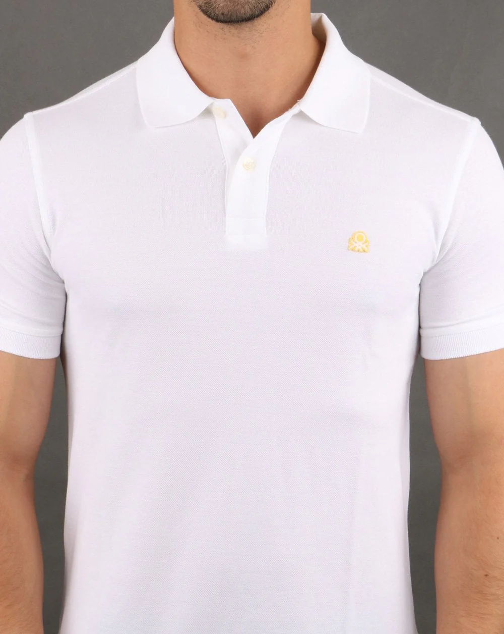 Benetton Polo Shirt White - Image 4