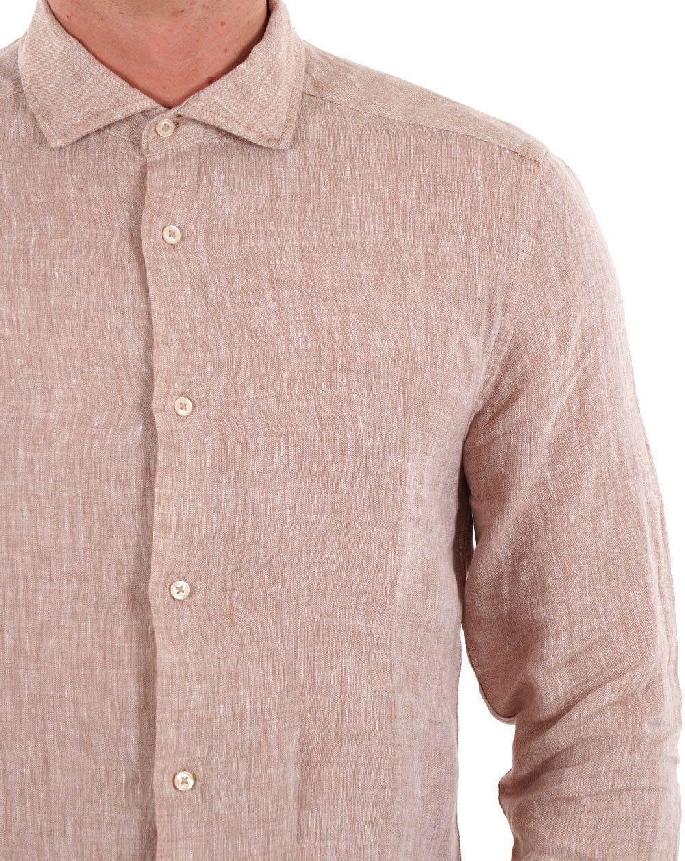 Benetton Pure Linen Shirt Natural - Image 2