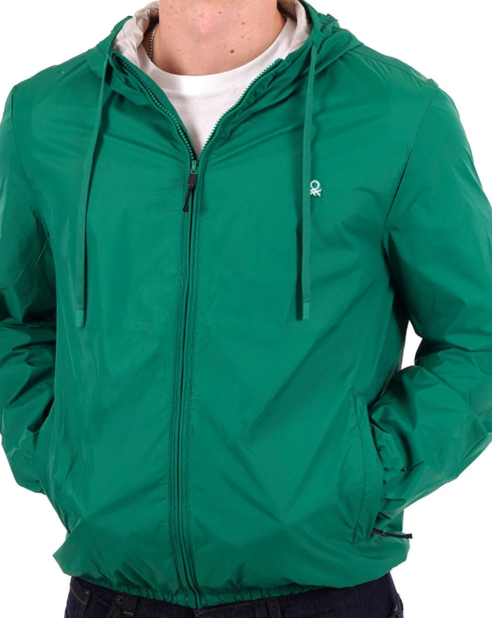 Benetton Rain Defender Jacket Green - Image 3