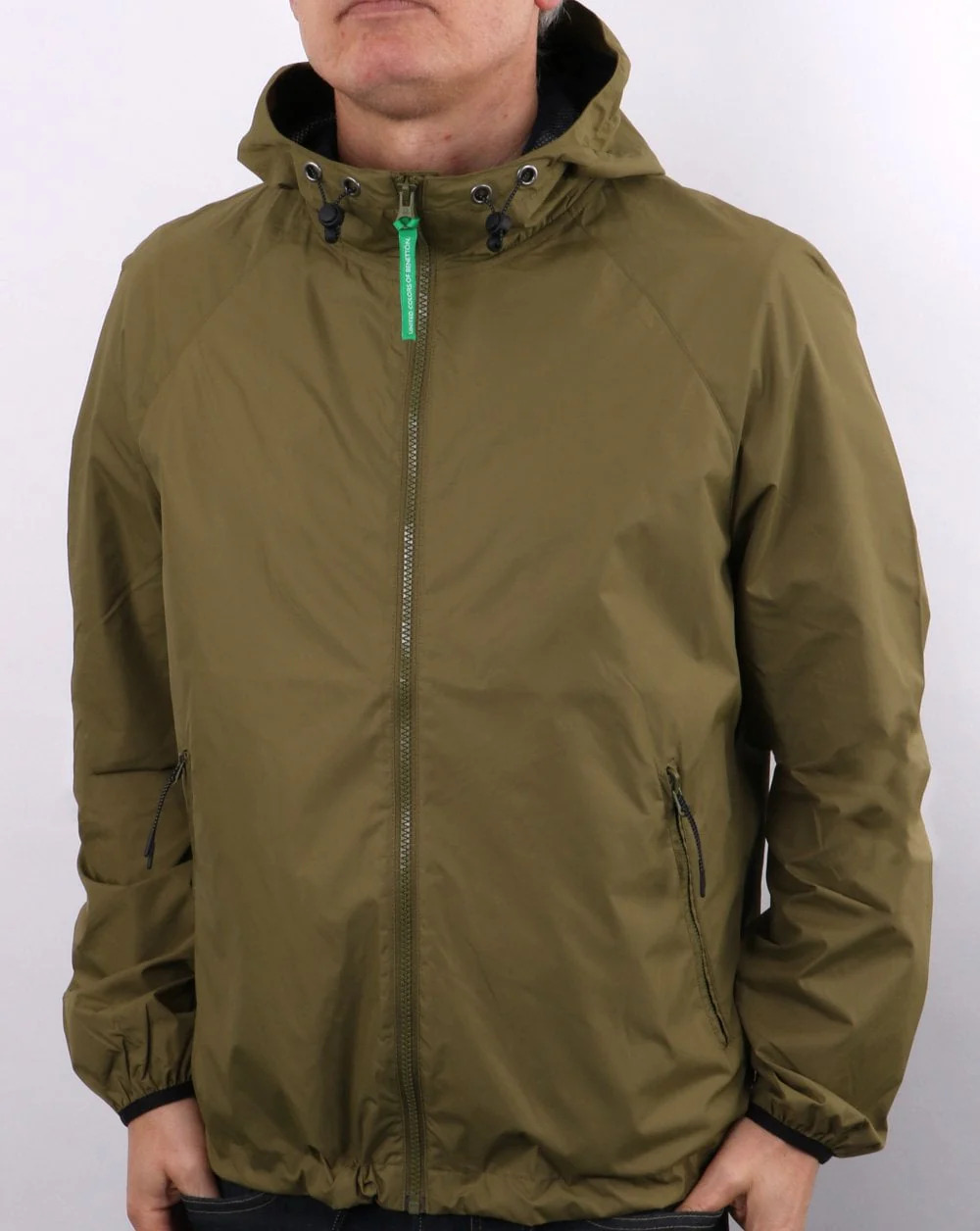 Benetton Rain Defender Jacket Khaki Green