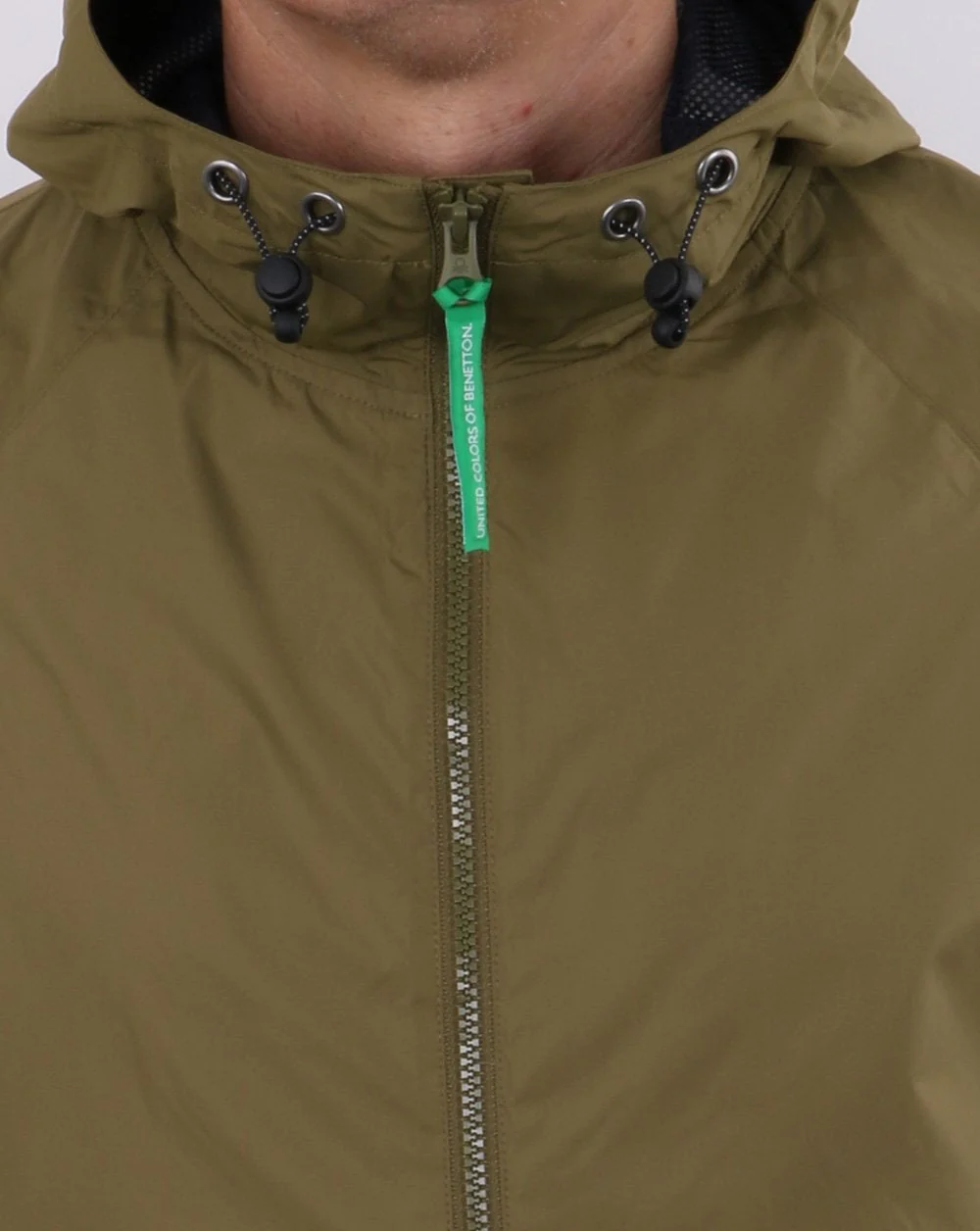 Benetton Rain Defender Jacket Khaki Green - Image 3