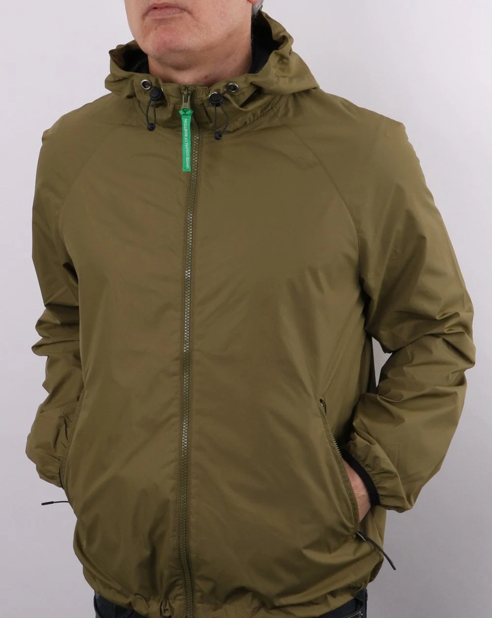 Benetton Rain Defender Jacket Khaki Green - Image 4