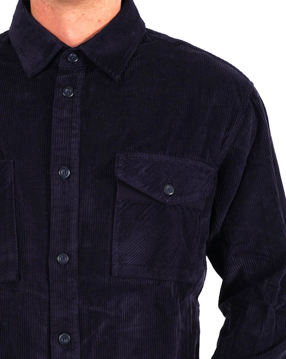 Benetton Ribbed Cord Overshirt Navy - Image 2
