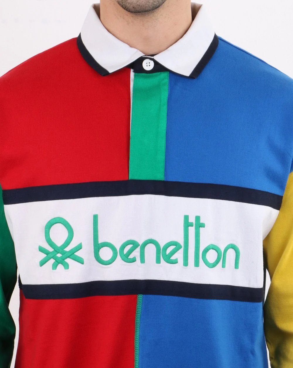 Benetton Rugby Shirt Multi - Image 5