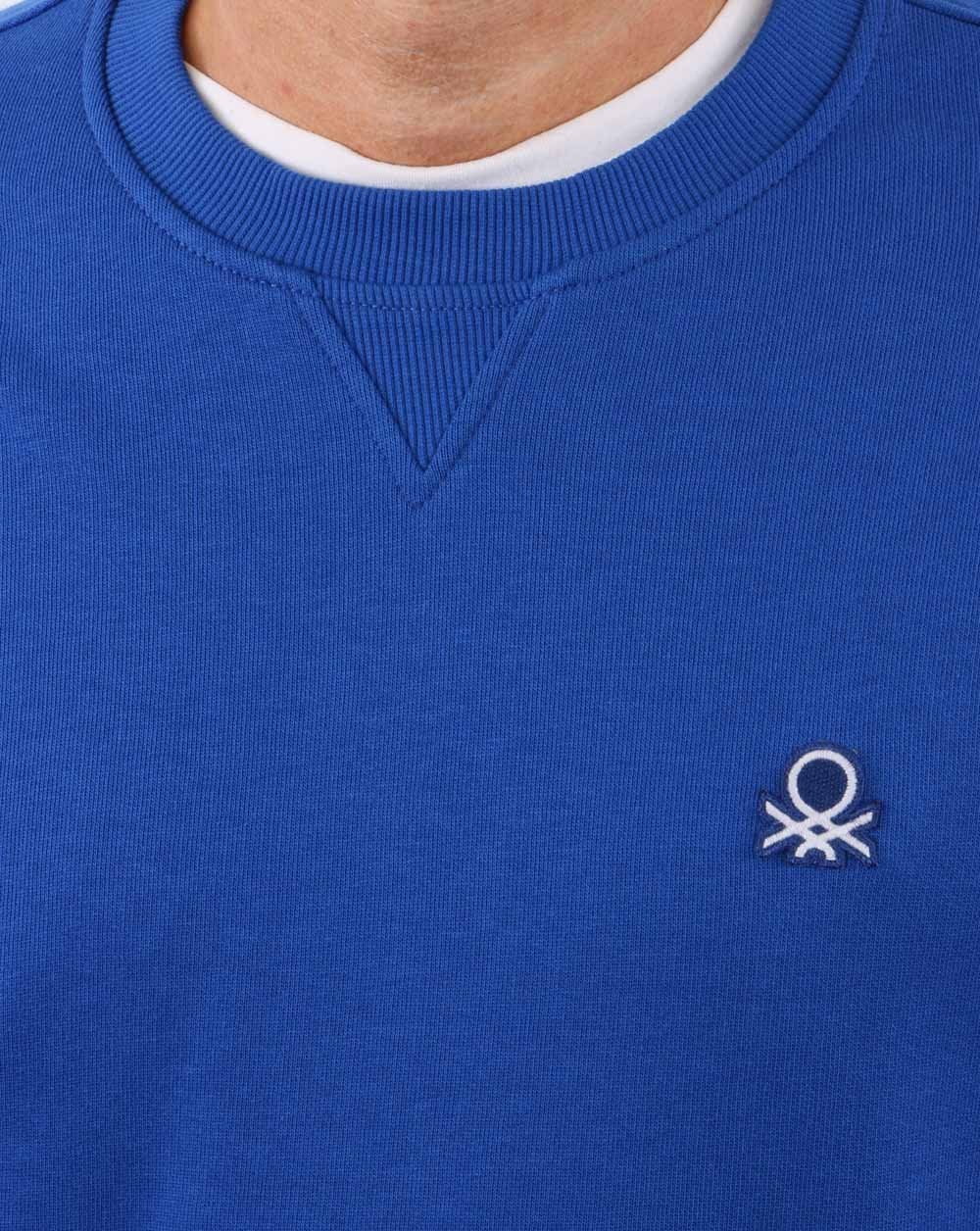 Benetton Small Logo Sweatshirt Royal Blue - Image 3