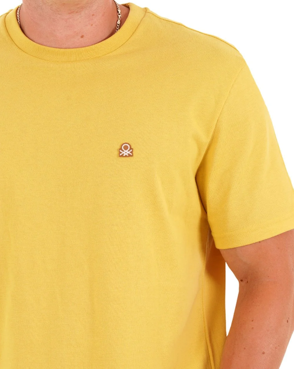 Benetton Small Logo T-shirt Amber - Image 2