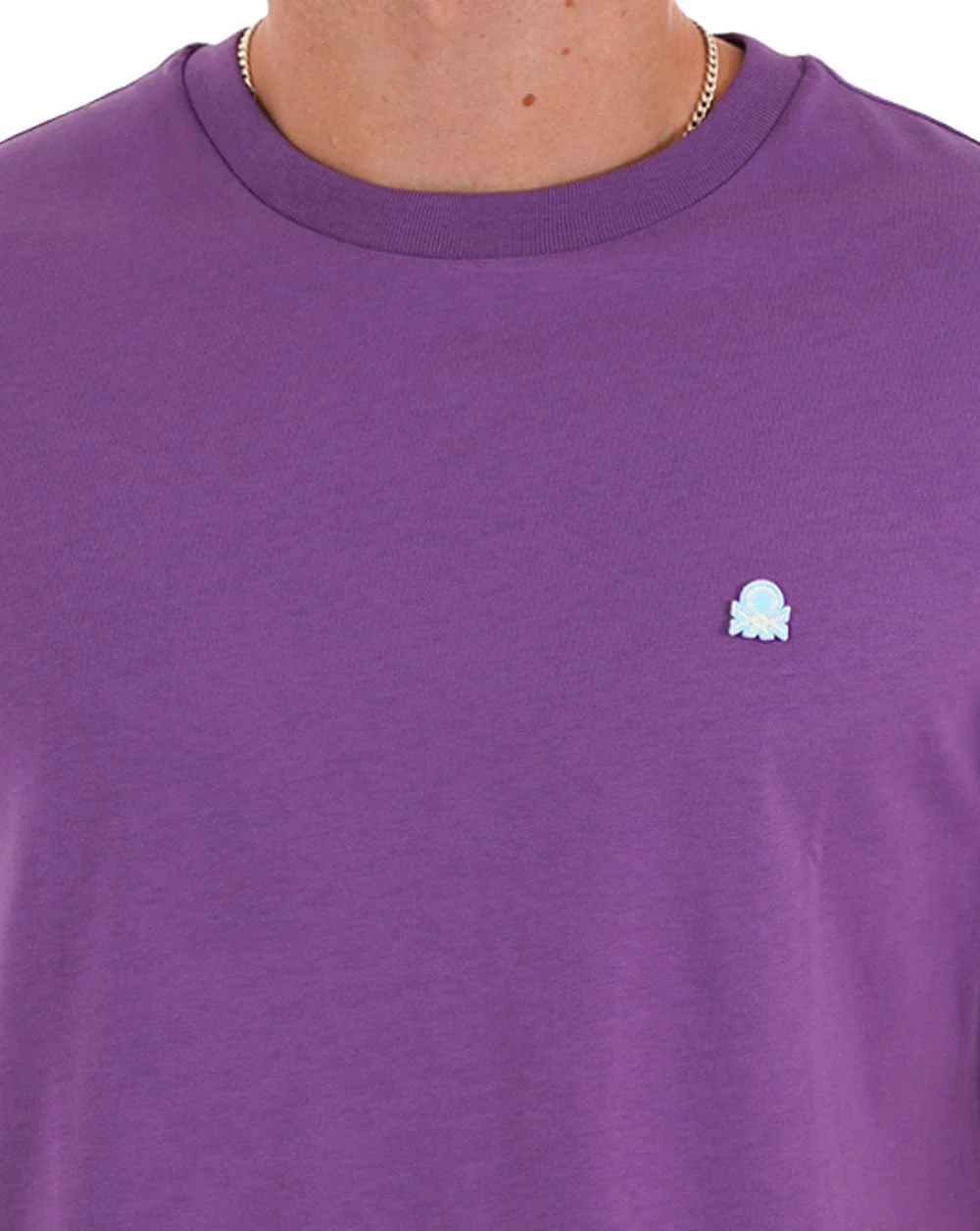 Benetton Small Logo T-shirt Blackcurrant - Image 2