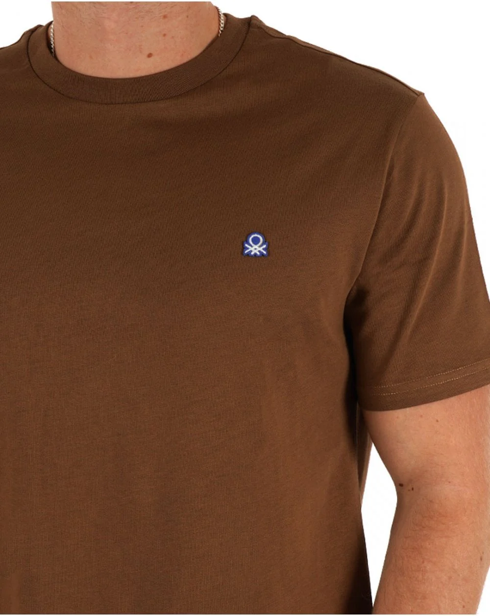 Benetton Small Logo T-shirt Brown - Image 2