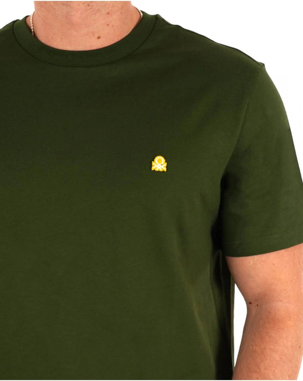 Benetton Small Logo T-shirt Dark Forest - Image 2