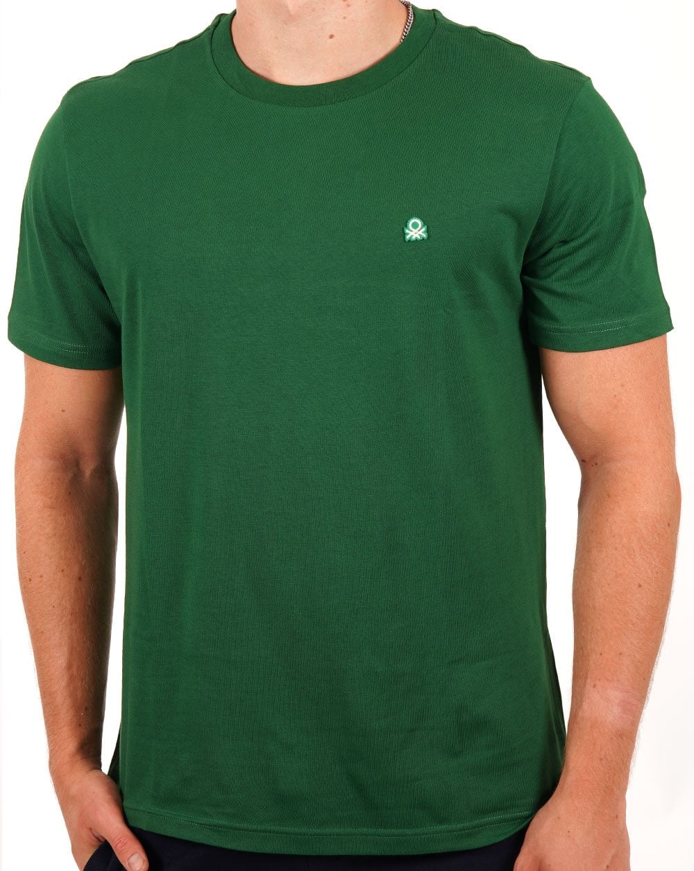 Benetton Small Logo T-shirt Dark Green