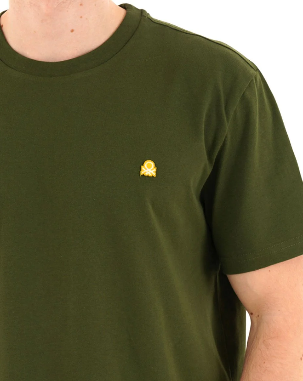Benetton Small Logo T-shirt Dark Green - Image 2