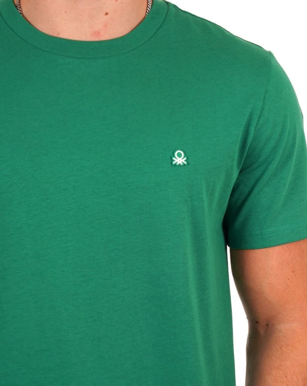 Benetton Small Logo T-shirt Green - Image 2