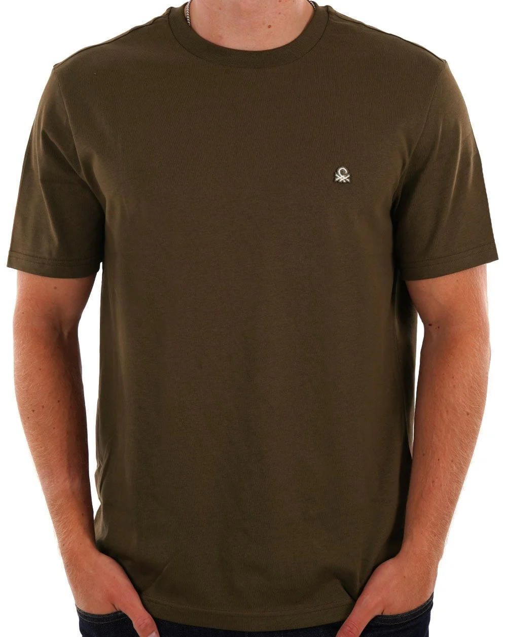 Benetton Small Logo T-shirt Khaki