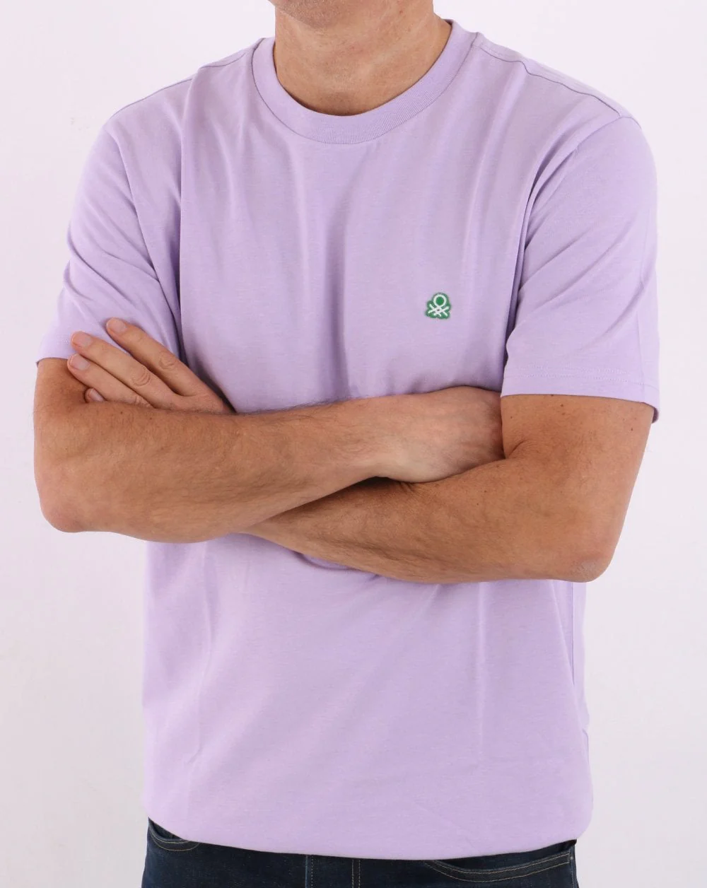 Benetton Small Logo T-shirt Lilac - Image 3