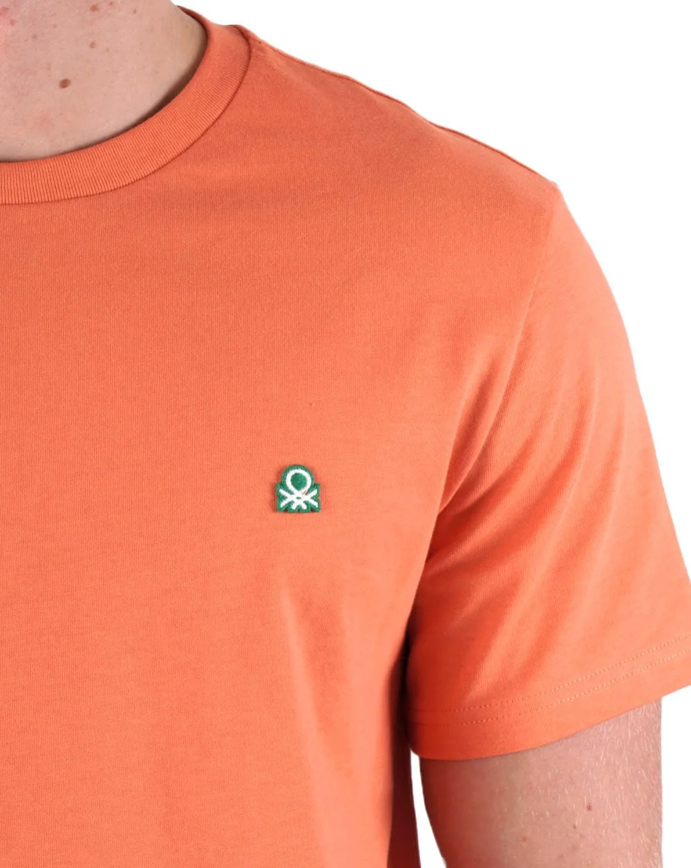 Benetton Small Logo T-shirt Orange - Image 2