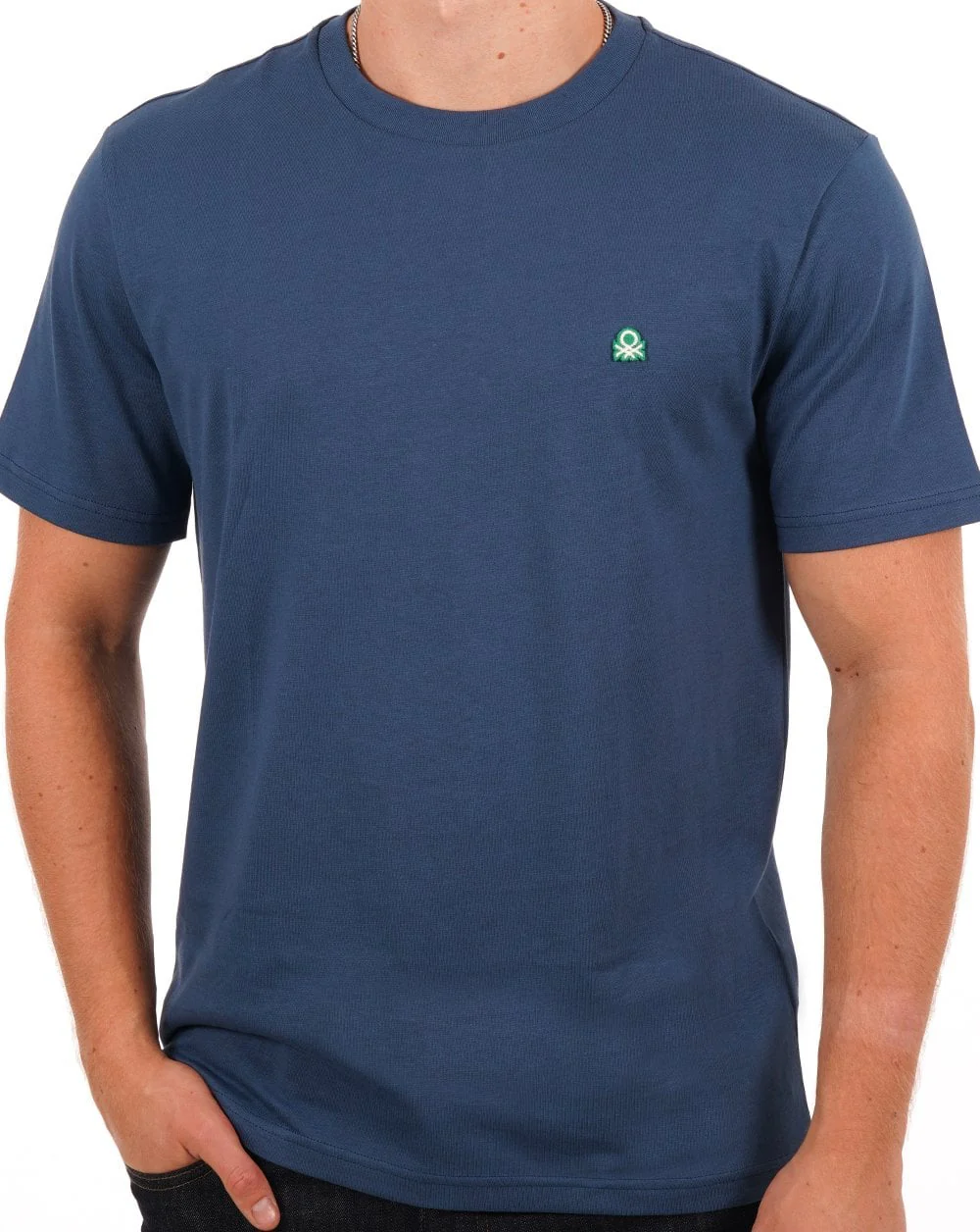 Benetton Small Logo T-shirt Petrol Blue